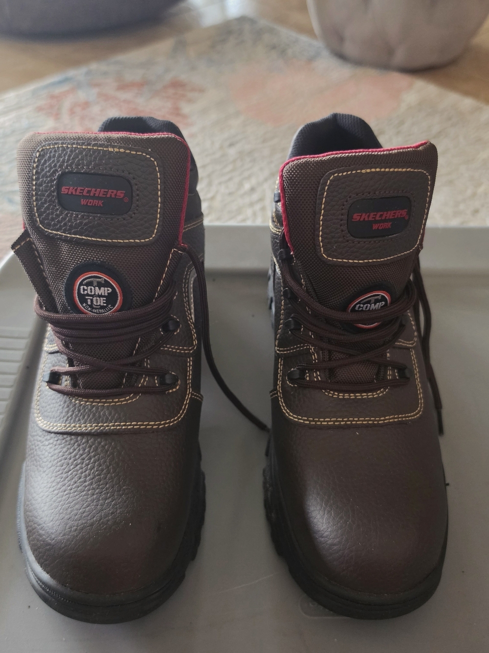 Skechers Work Men's Brown Comp Toe Work Boots